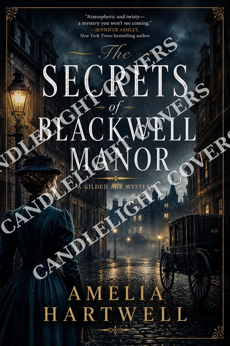 The Secrets of Blackwell Manor — Premade Historical Mystery Cover