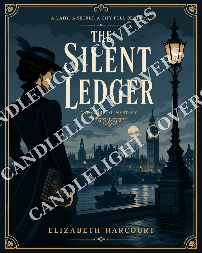 The Silent Ledger — Premade Historical Mystery Cover